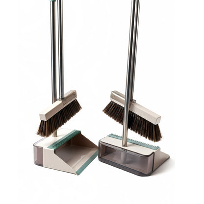 TC Upright Broom & Dustpan Set - Grey