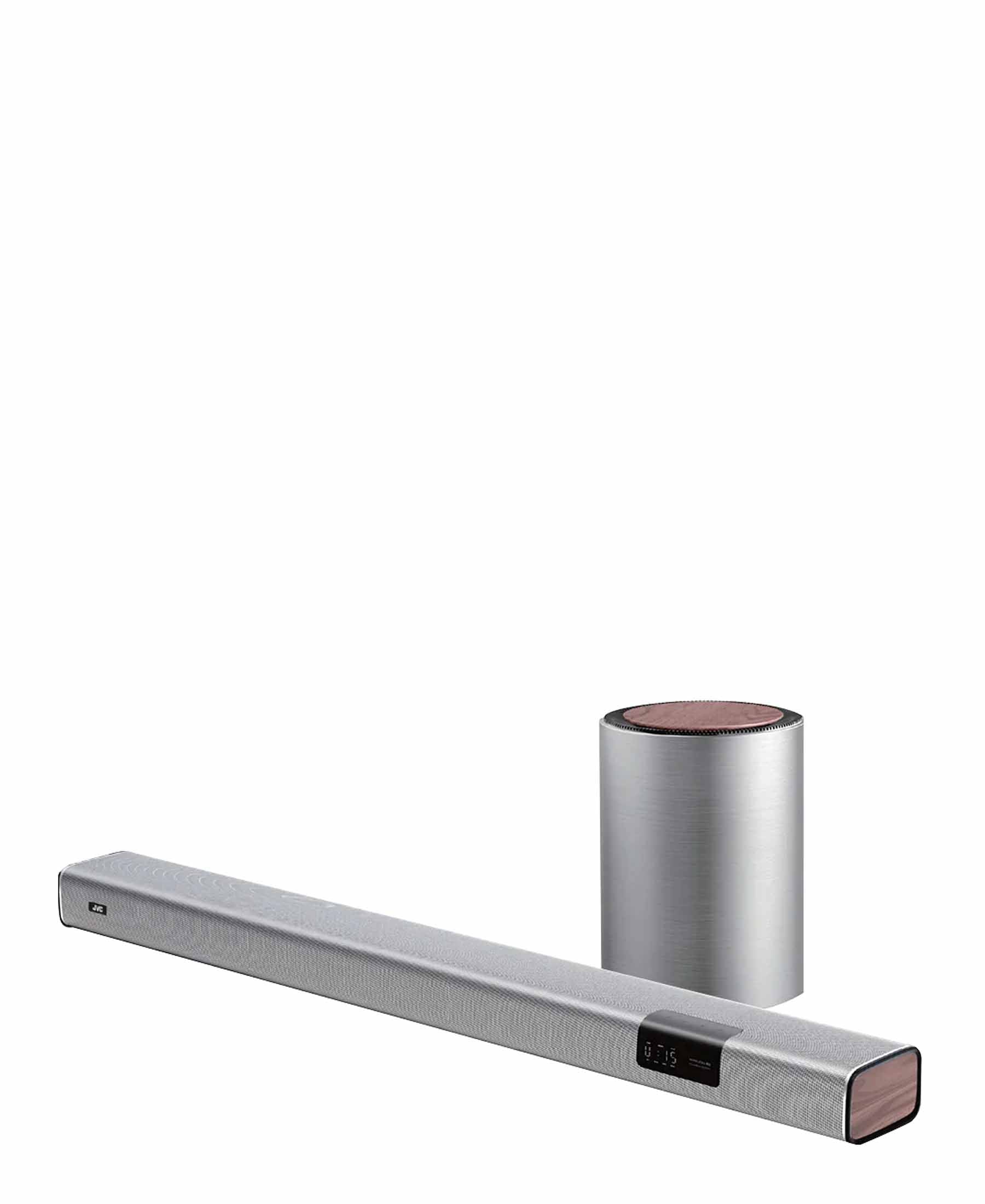 JVC 2.1Ch Sound Bar With Wireless Sub - Silver – The Culinarium
