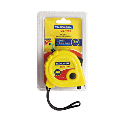 Tramontina 3m Measuring Tape With Lock System Yellow