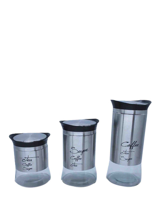 Table Life 3 Piece Canister Set - Silver