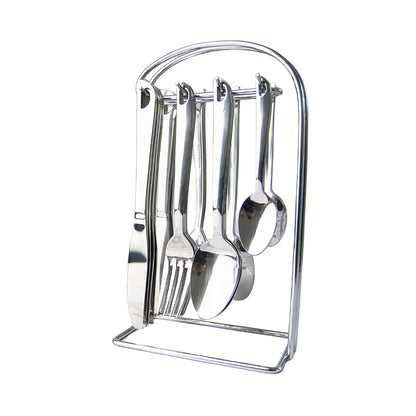 Table Pride 24 Piece Stainless Steel Hanging Cutlery Set Silver