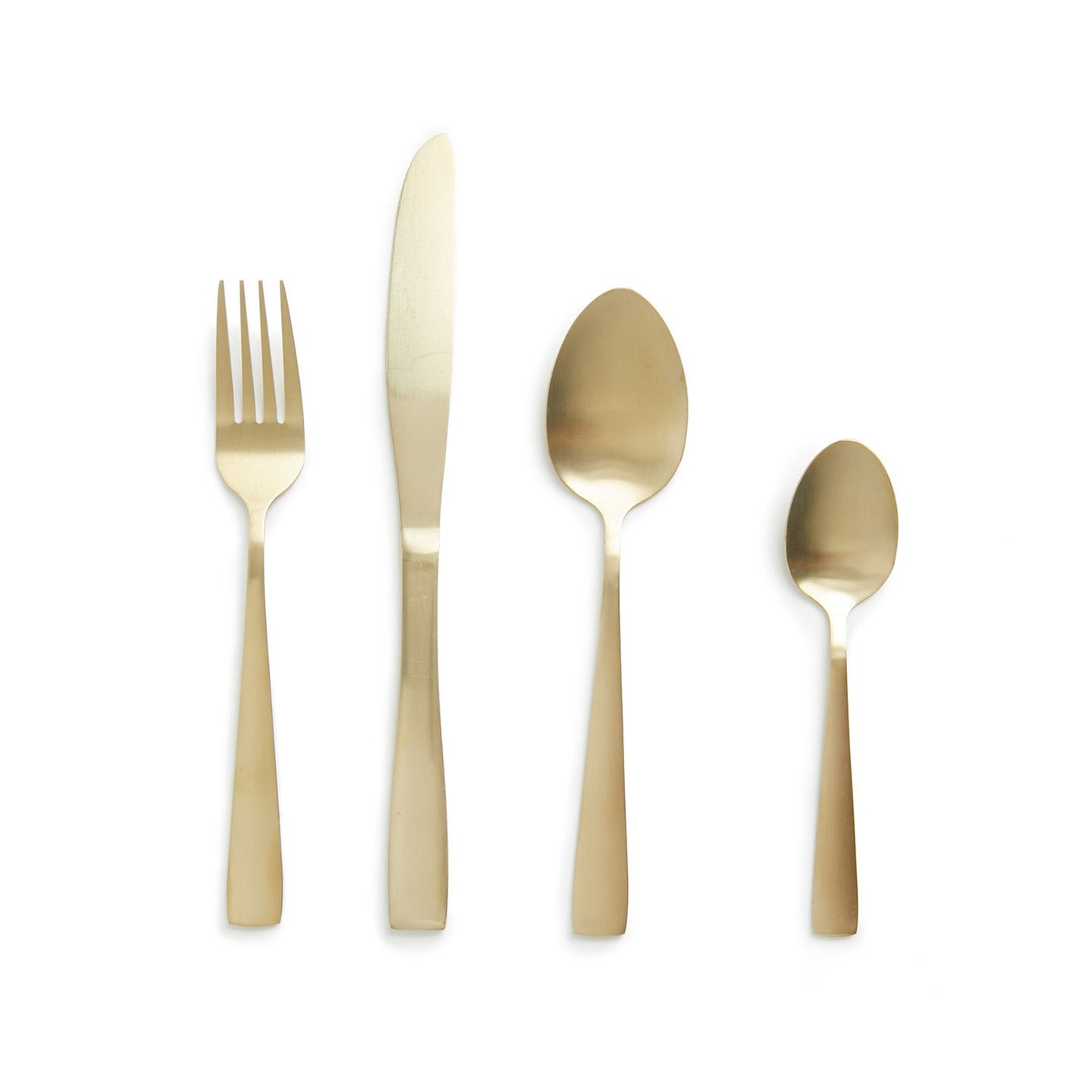 Kitchen Life 16 Piece Cutlery Set Matte Gold