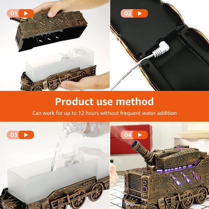 Tank Humidifier with 300ml Essential Oil Diffuser Gold