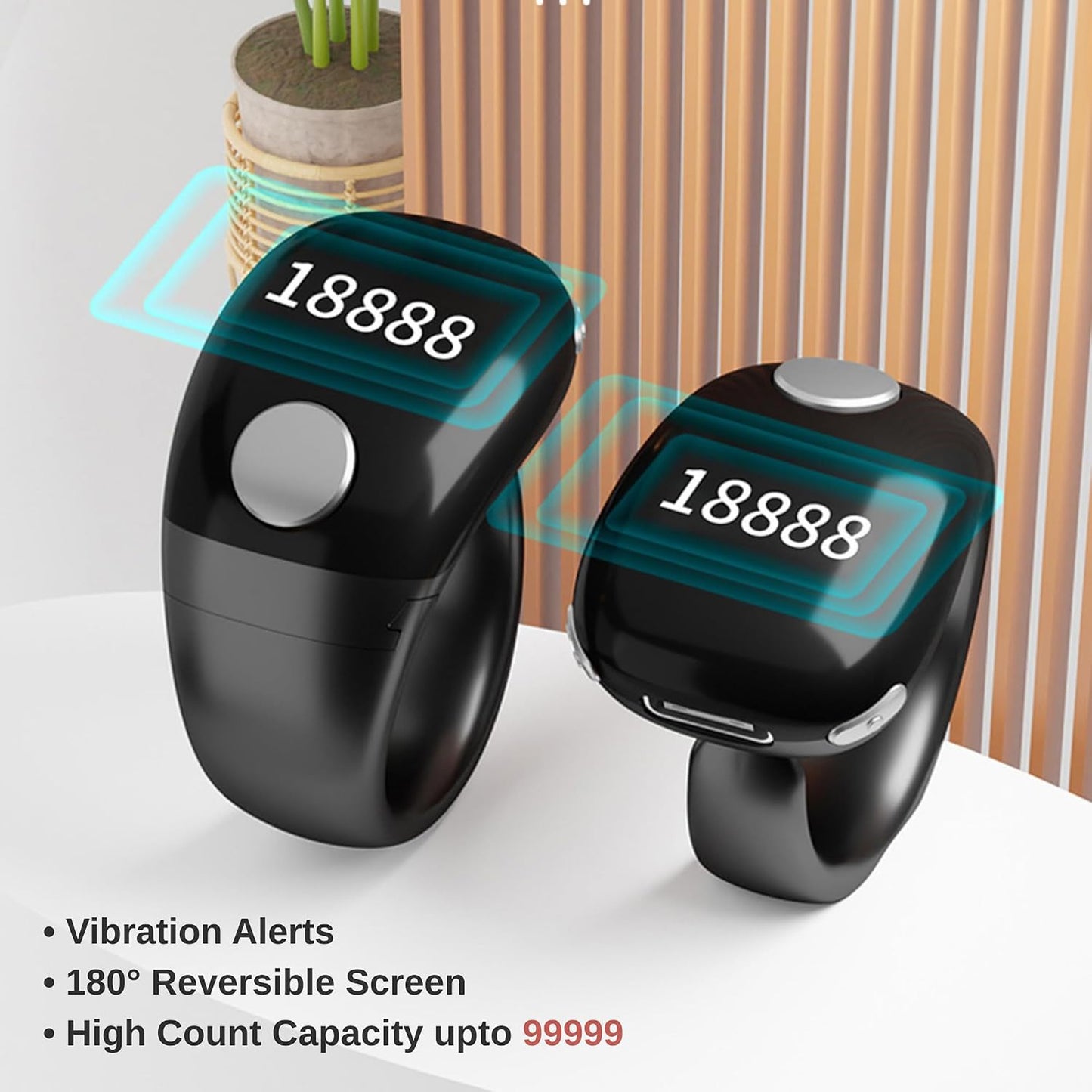 Adjustable Tasbih Counter Black