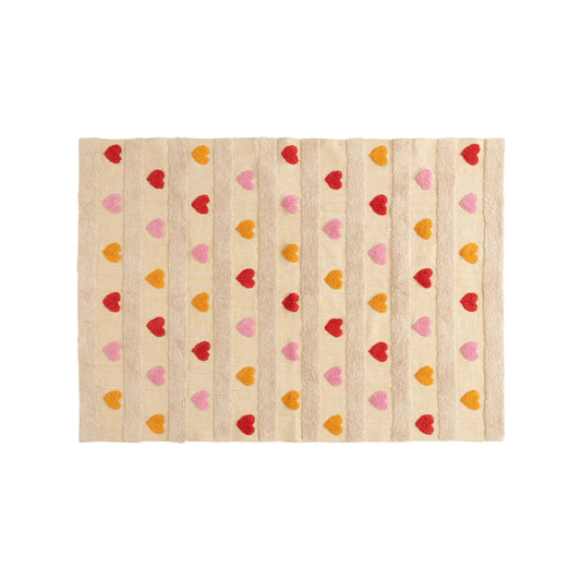 Atmosphera Tay Heart Rug Multicoloured