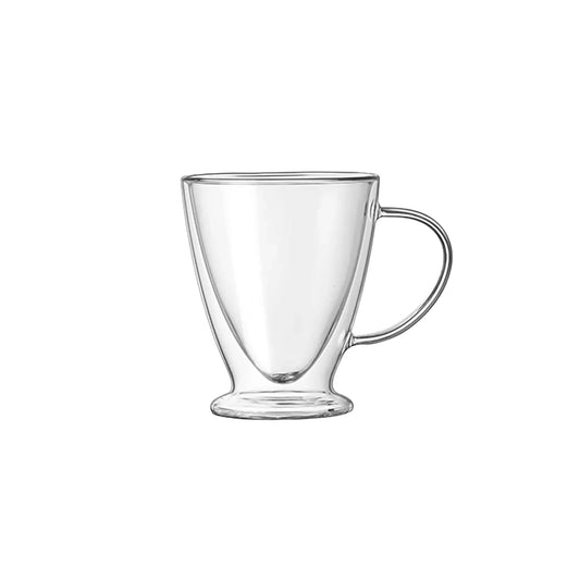 The Barista 300ml Double Wall Glass Mug Clear