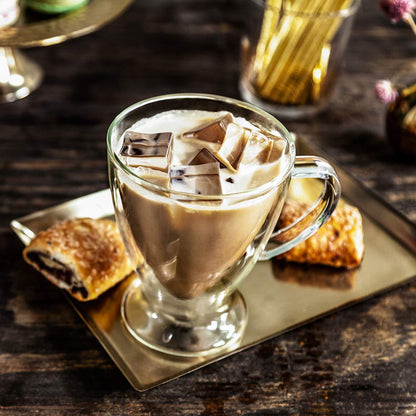 The Barista 300ml Double Wall Glass Mug Clear