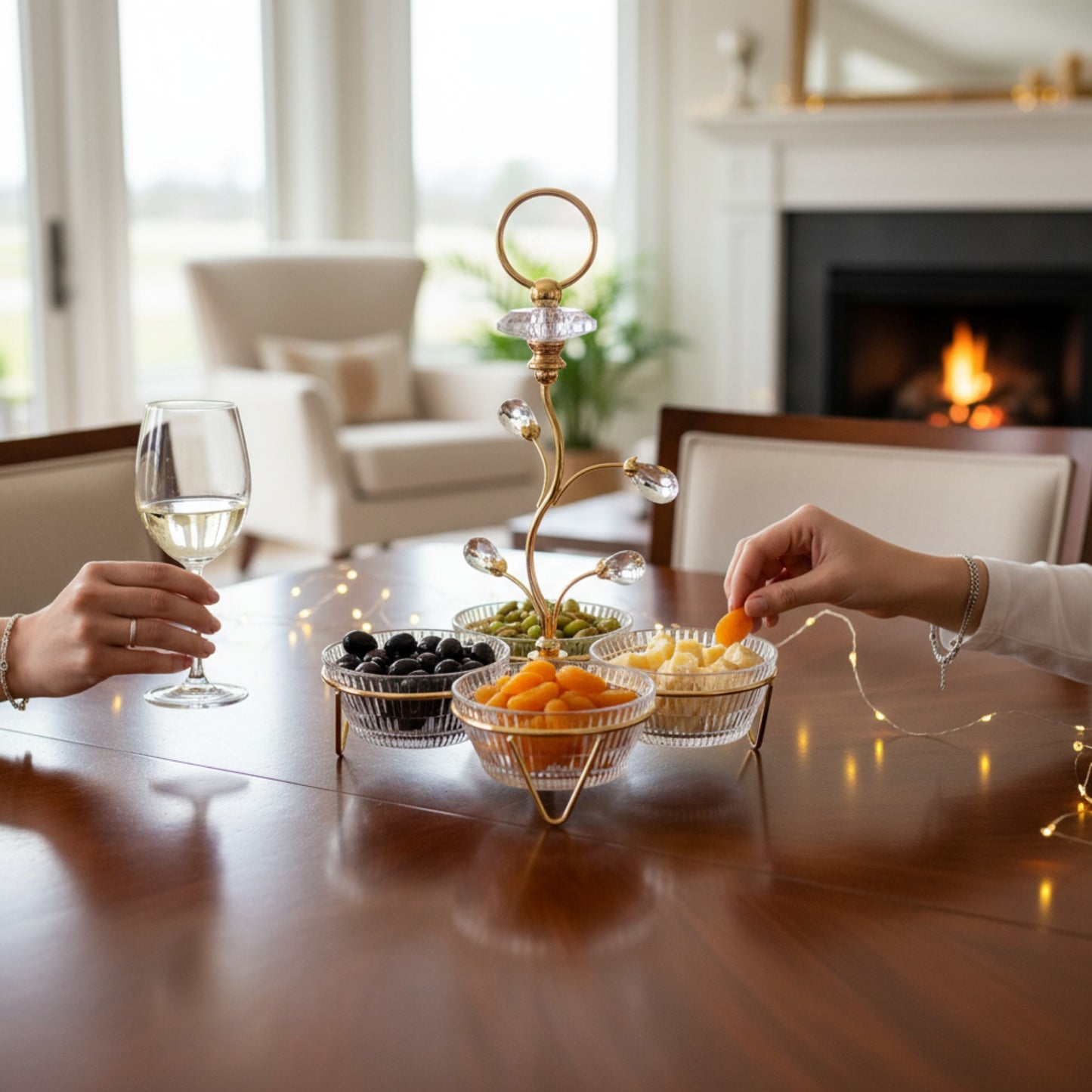 The Venice 4 Piece Snack Bowl Set Gold