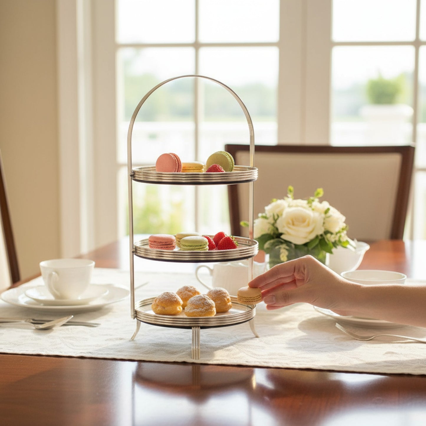 The Venice 3 Tier Cake Stand Gold