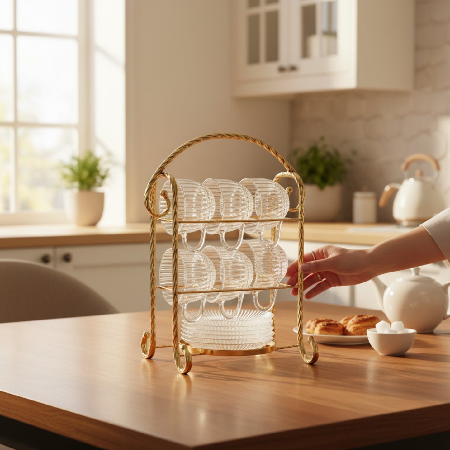 The Venice Cup & Saucer Stand Gold