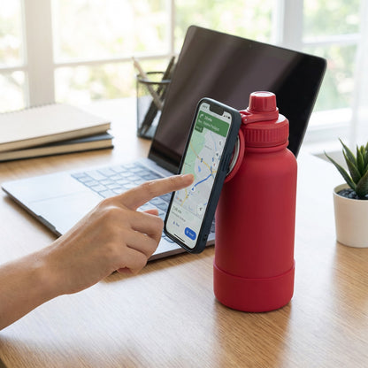 650ml Cellphone Holder Flask Red