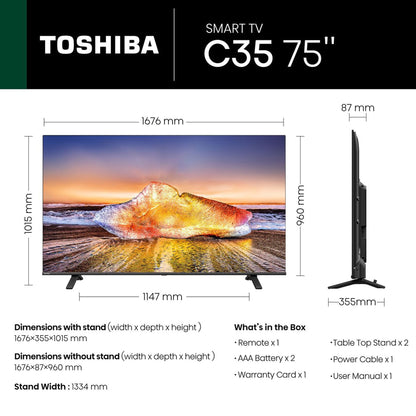 Toshiba 50" 4K UHD Smart LED TV with HDR & Dolby Atmos