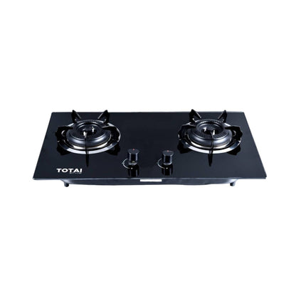 Totai 2 Plate Glass Gas Burner Black