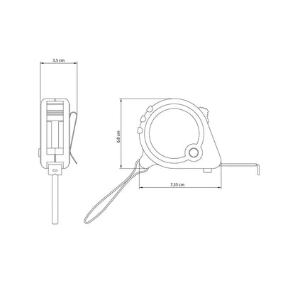 Tramontina 5m Measuring Tape With Lock System Yellow