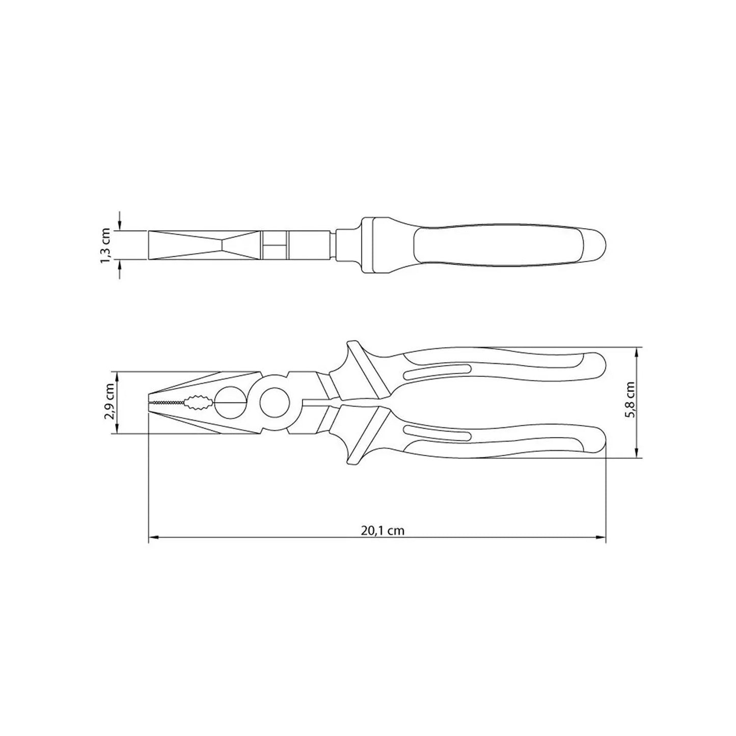 Tramontina 20cm Insulated Universal Pliers with Double Injection Grip Yellow