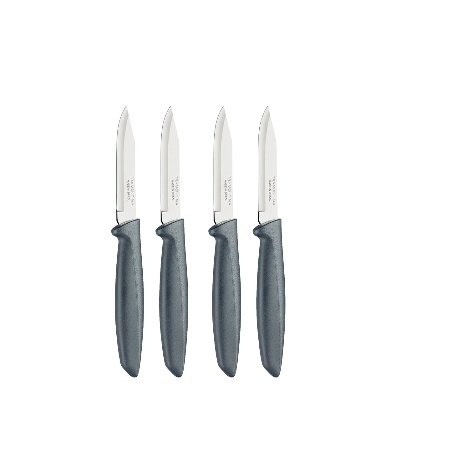 Tramontina 4 Piece Plenus Vegetable & Fruit Knife Set Grey