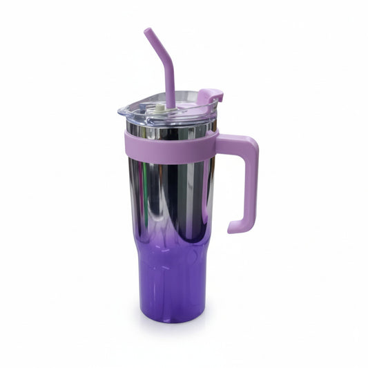 1.2Lt Shiny Stainless Steel Flask Purple