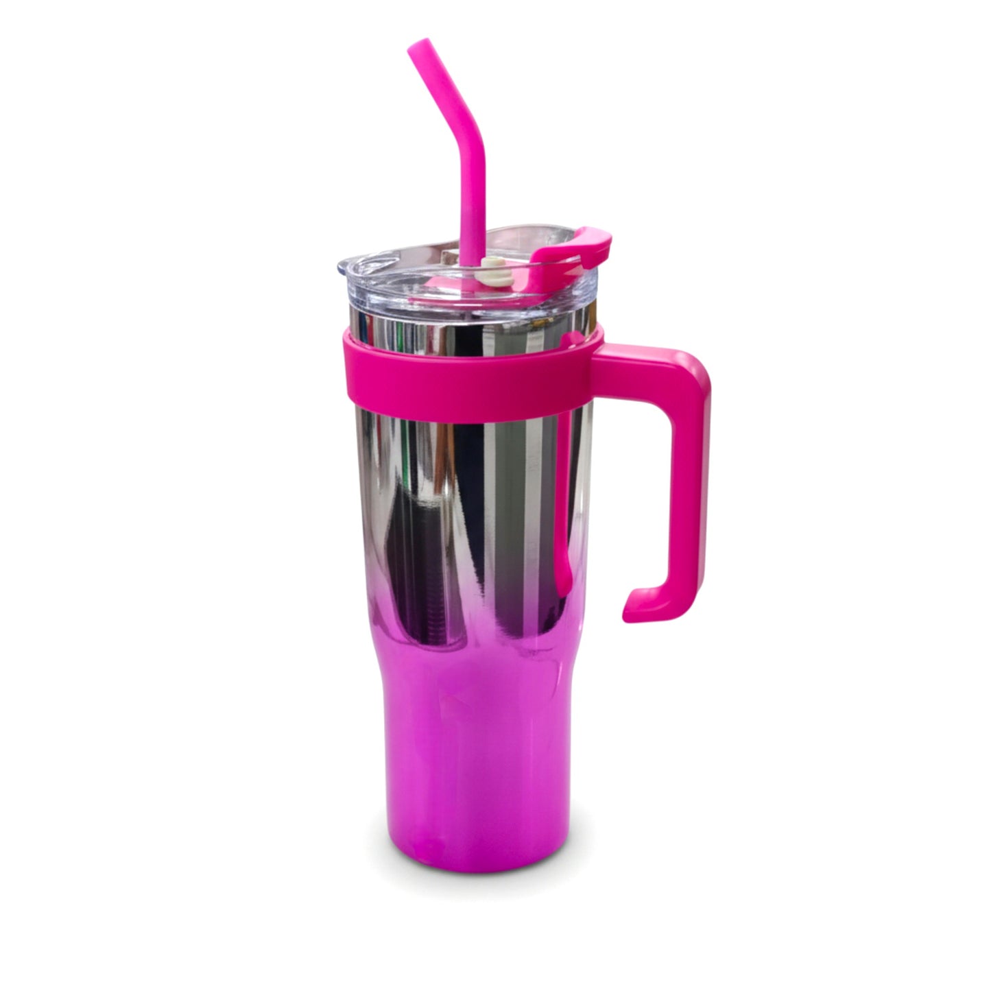1.2Lt Shiny Stainless Steel Flask Pink