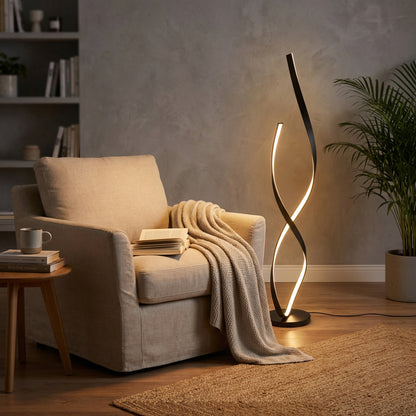 Twist Design Floor Lamp Black