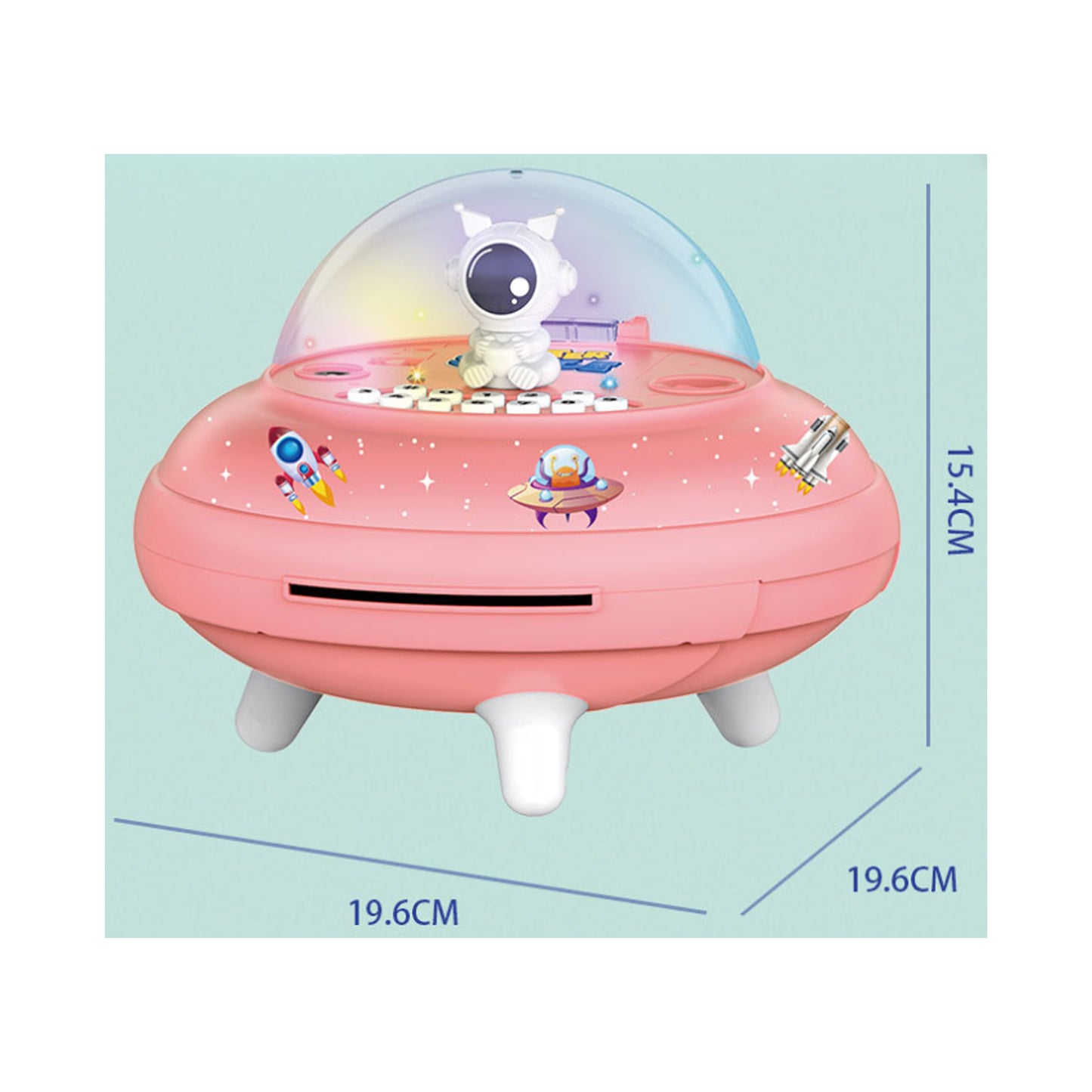 UFO Design Kids Money Bank Pink