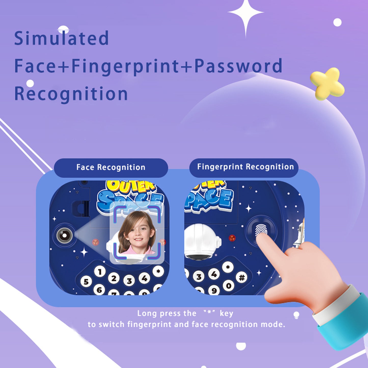 UFO Design Kids Money Bank Blue