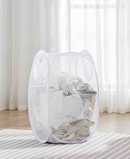 Urban Decor Foldable Laundry Bag - White