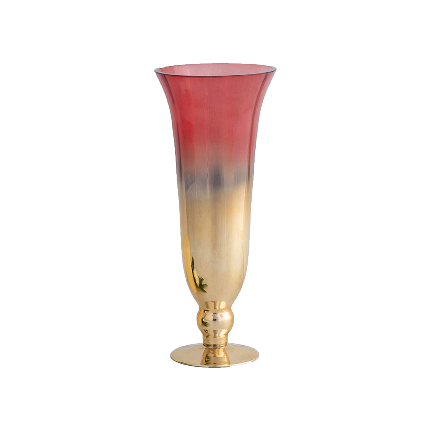 Urban Decor Flaired Footed Vase 36cm - Purple & Gold