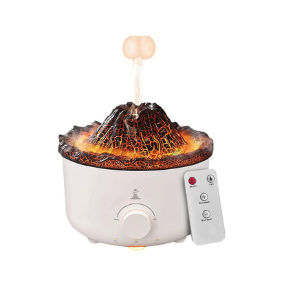 Remote Control 560ml Volcano Humidifier White
