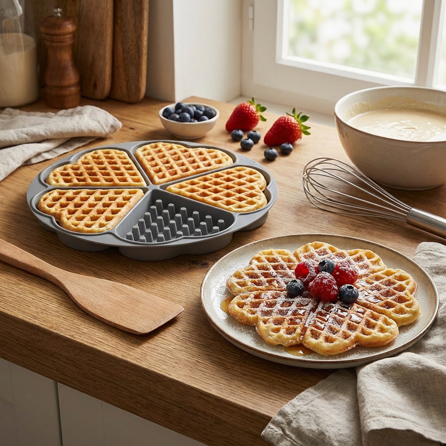 Silicone Waffle Mould Grey