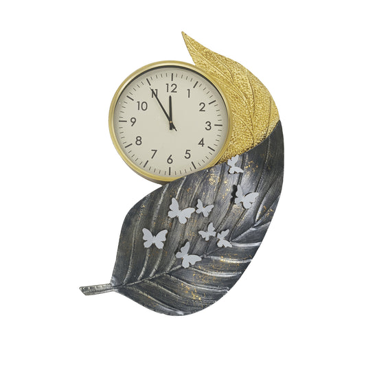 Urban Decor Clock Wall Decoration Black & Gold