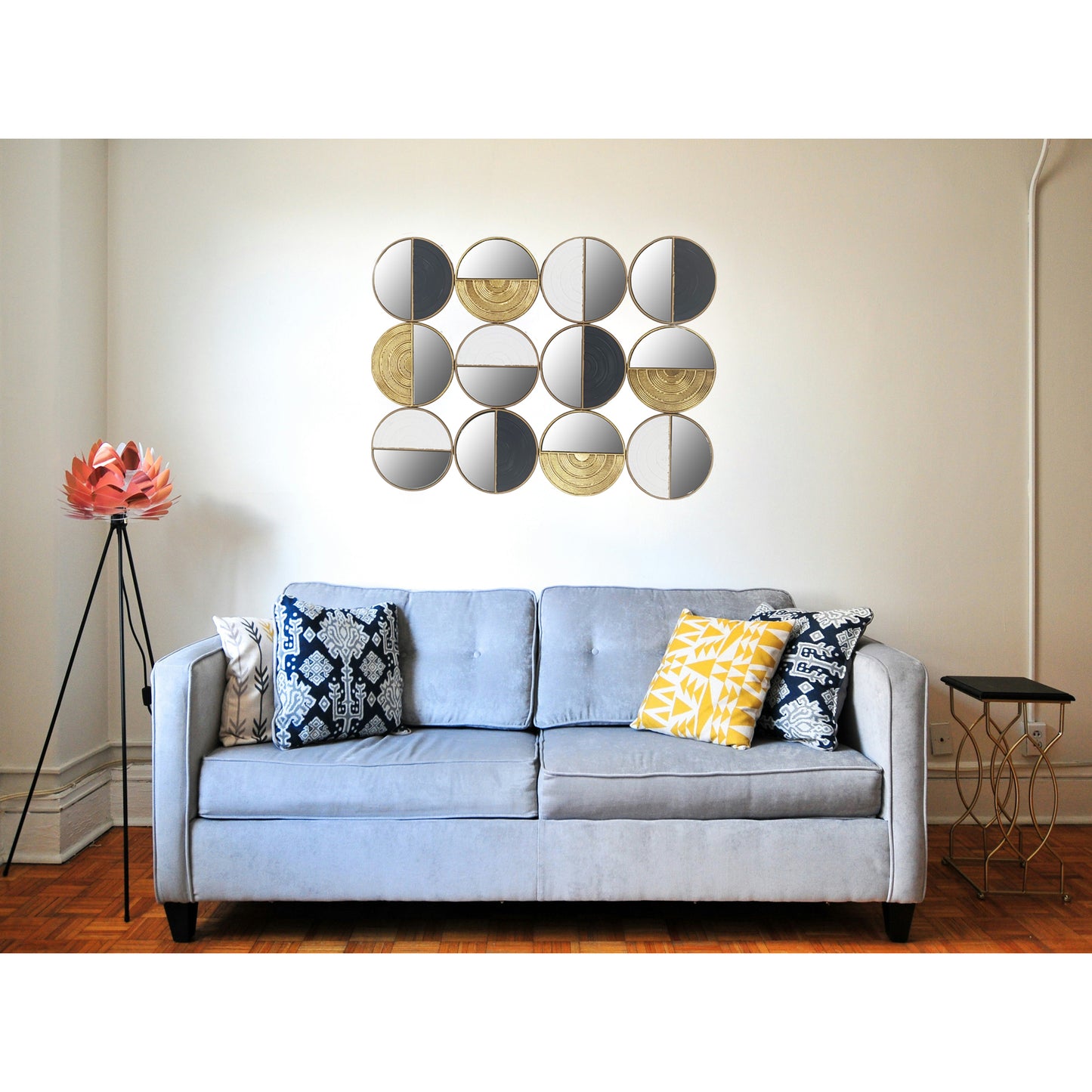 Urban Decor Metal Circular Wall Decor Black, Gold & Silver