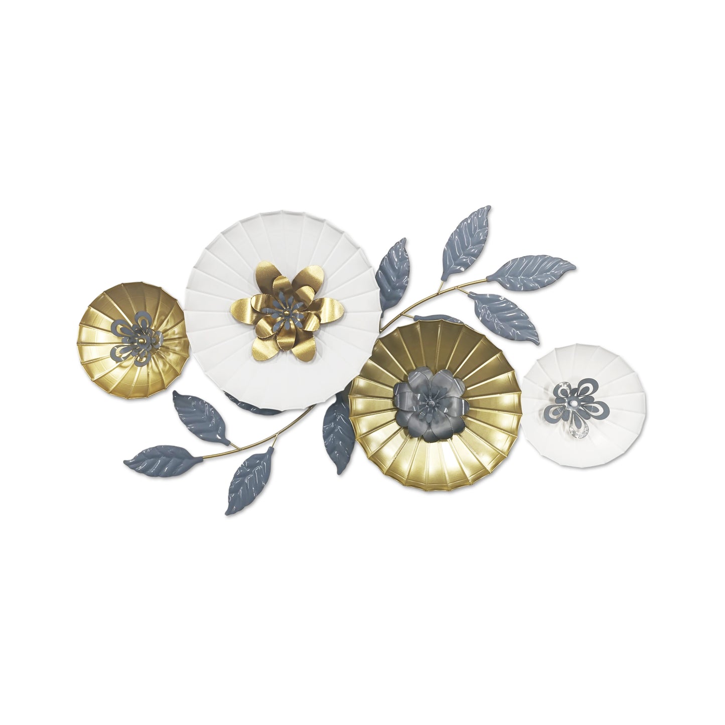 Urban Decor Metal Wall Decoration Gold & White