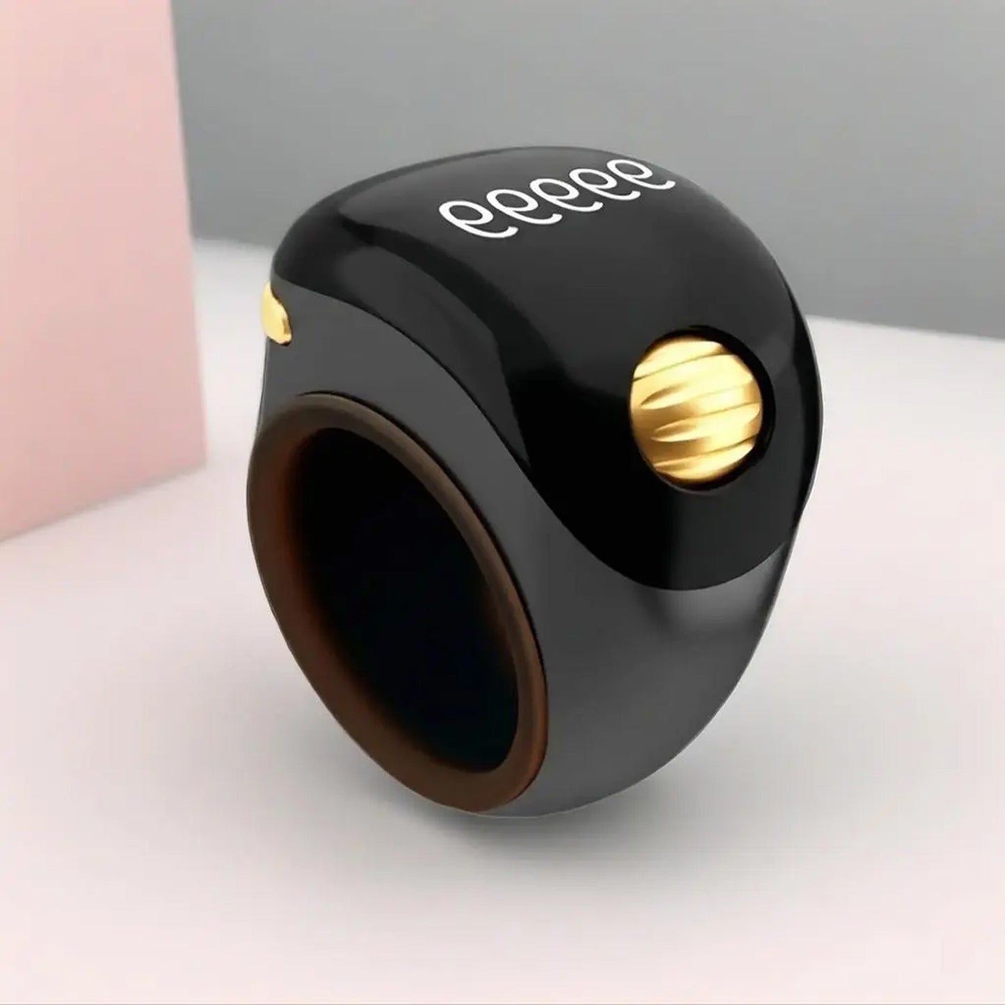 Adjustable Tasbih Smart Ring Counter Black
