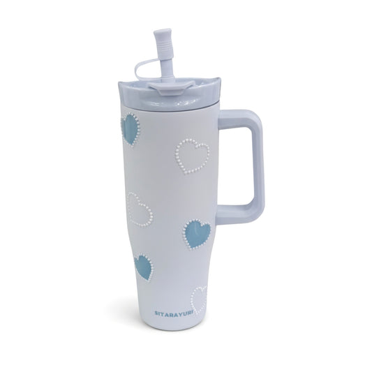 Heart Design 1.2Lt Flask Blue