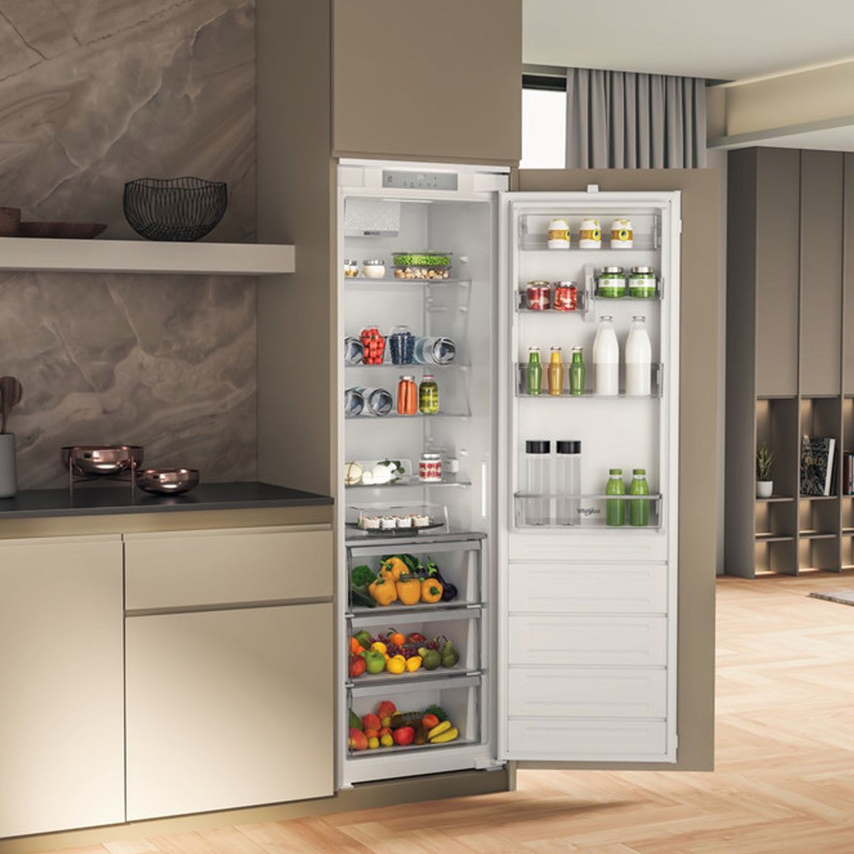 Whirlpool 306L Built-In Fridge White