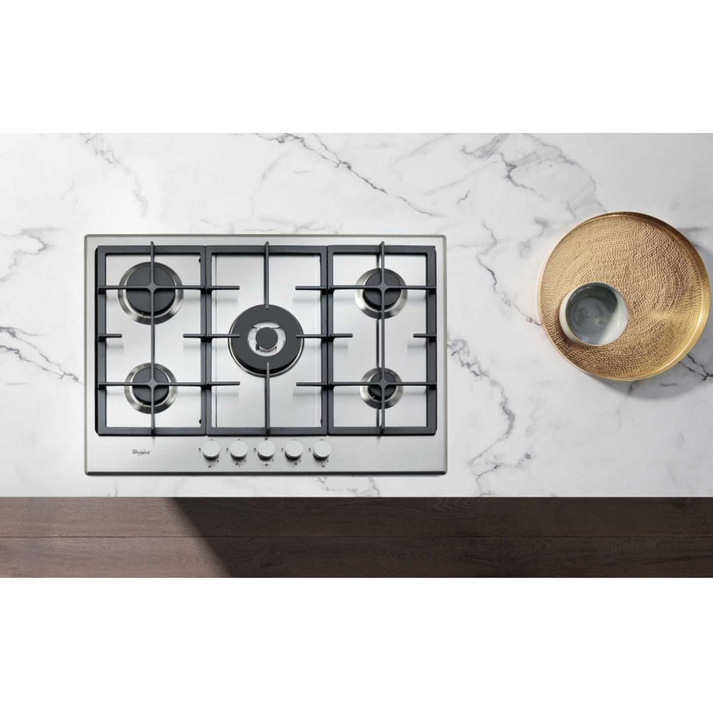 Whirlpool 75cm Gas Hob Stainless Steel