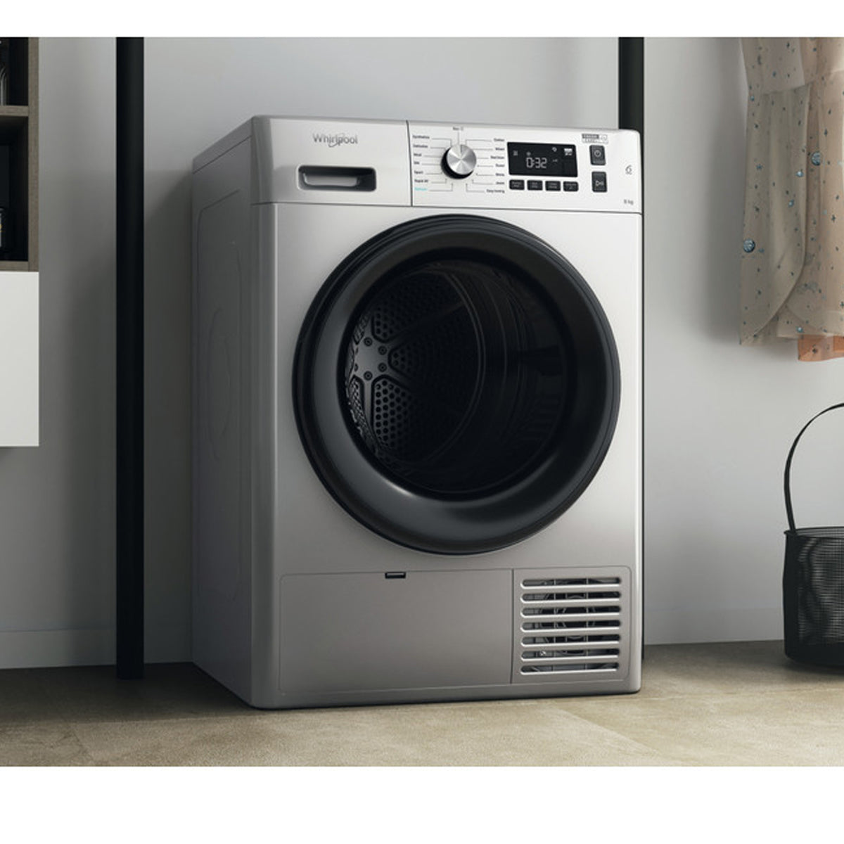 Whirlpool 8kg Condenser Tumble Dryer Silver