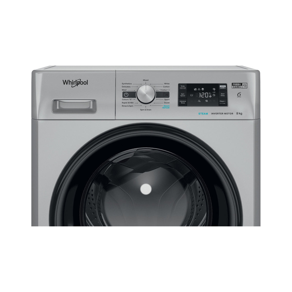 Whirlpool 8kg Front Loader Washing Machine Silver