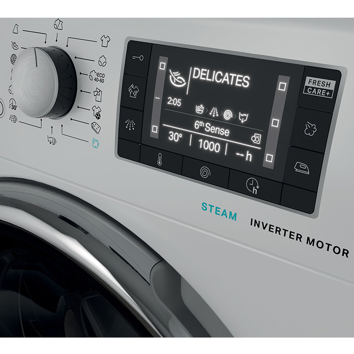 Whirlpool 8kg Front Loader Washing Machine Silver