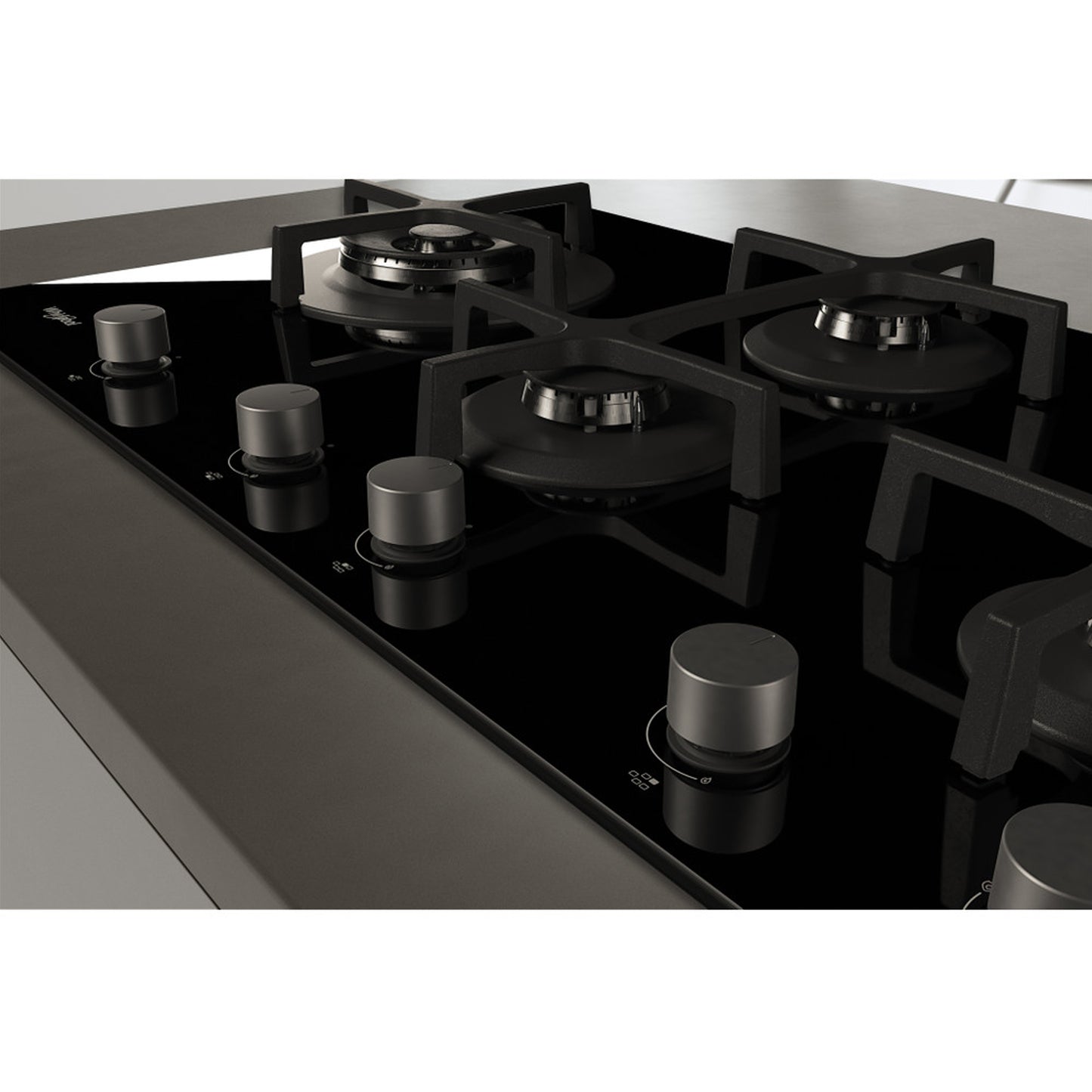 Whirlpool 90cm Gas Hob Black