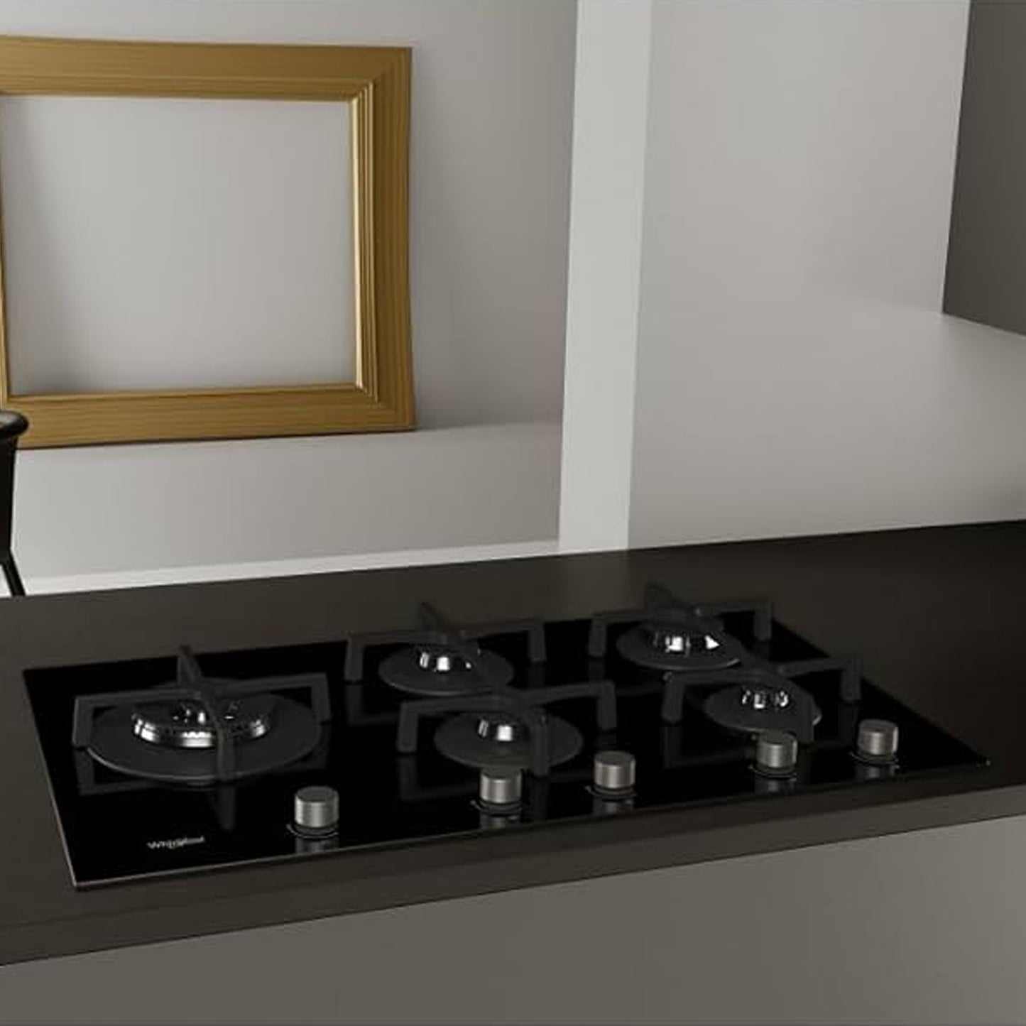Whirlpool 90cm Gas Hob Black