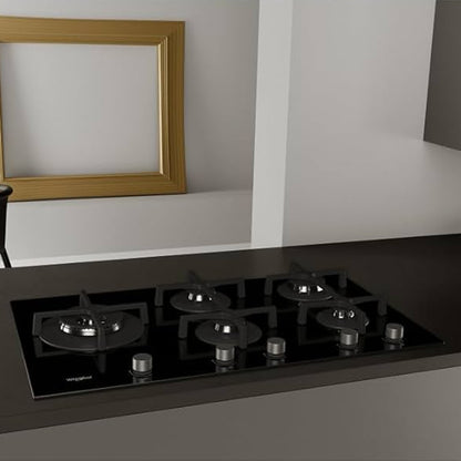 Whirlpool 90cm Gas Hob Black