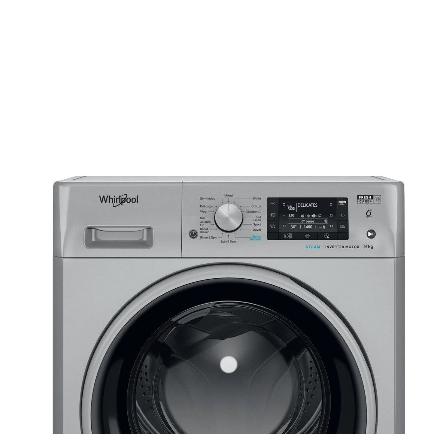 Whirlpool 9kg Front Loader Washing Machine Silver