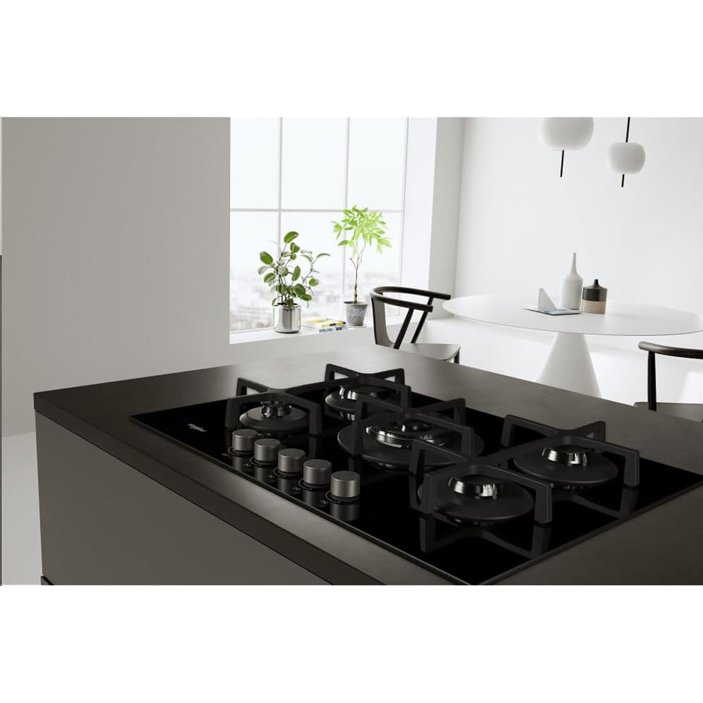Whirlpool 5 Burner Gas Hob Black