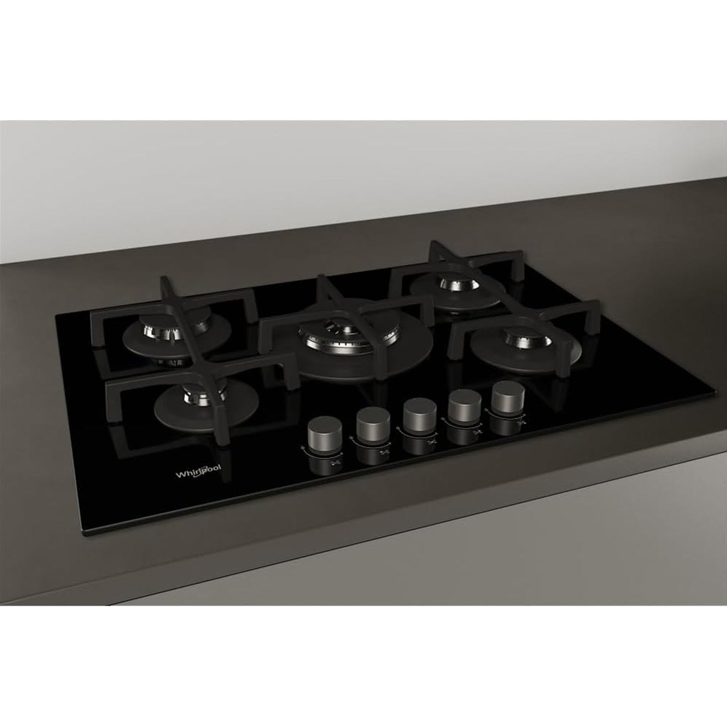 Whirlpool 5 Burner Gas Hob Black
