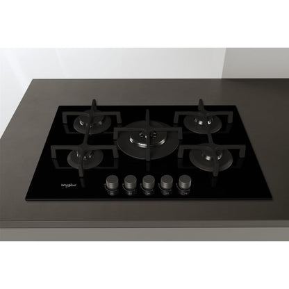 Whirlpool 5 Burner Gas Hob Black