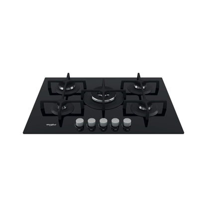 Whirlpool 5 Burner Gas Hob Black
