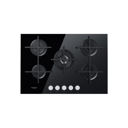 Whirlpool 5 Burner Gas Hob Black