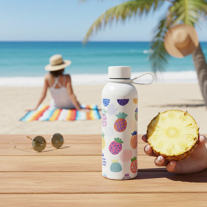 500ml Pineapple Design Flask White