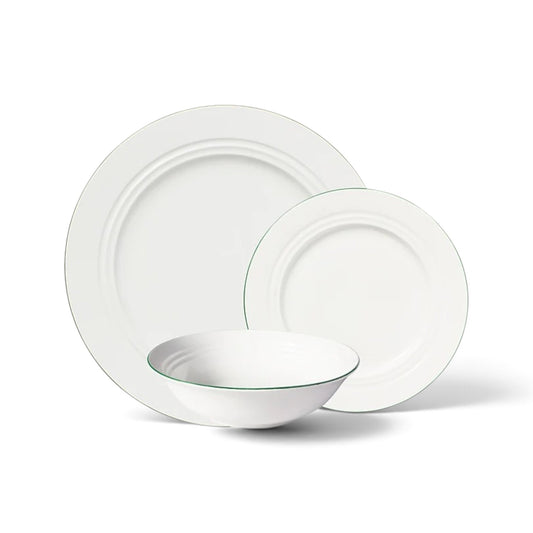 Maxwell & Williams White Basics Edge Rim 12 Piece Dinner Set
